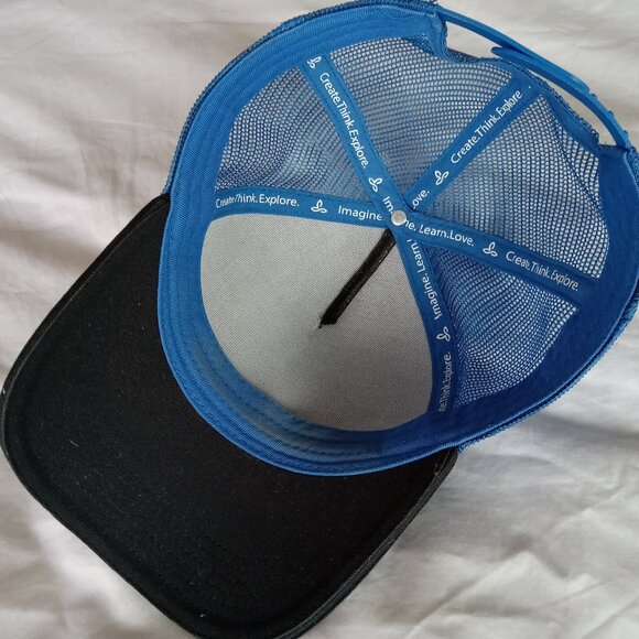 Black & Blue Plaid Cotton & Mesh Adjustable Baseball Cap - Picture 5 of 5